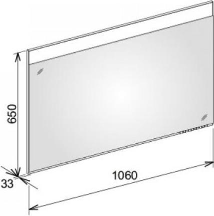 Actual product image Keuco Light mirror EDITION 400 Mirror heating 1060x650x33mm A++