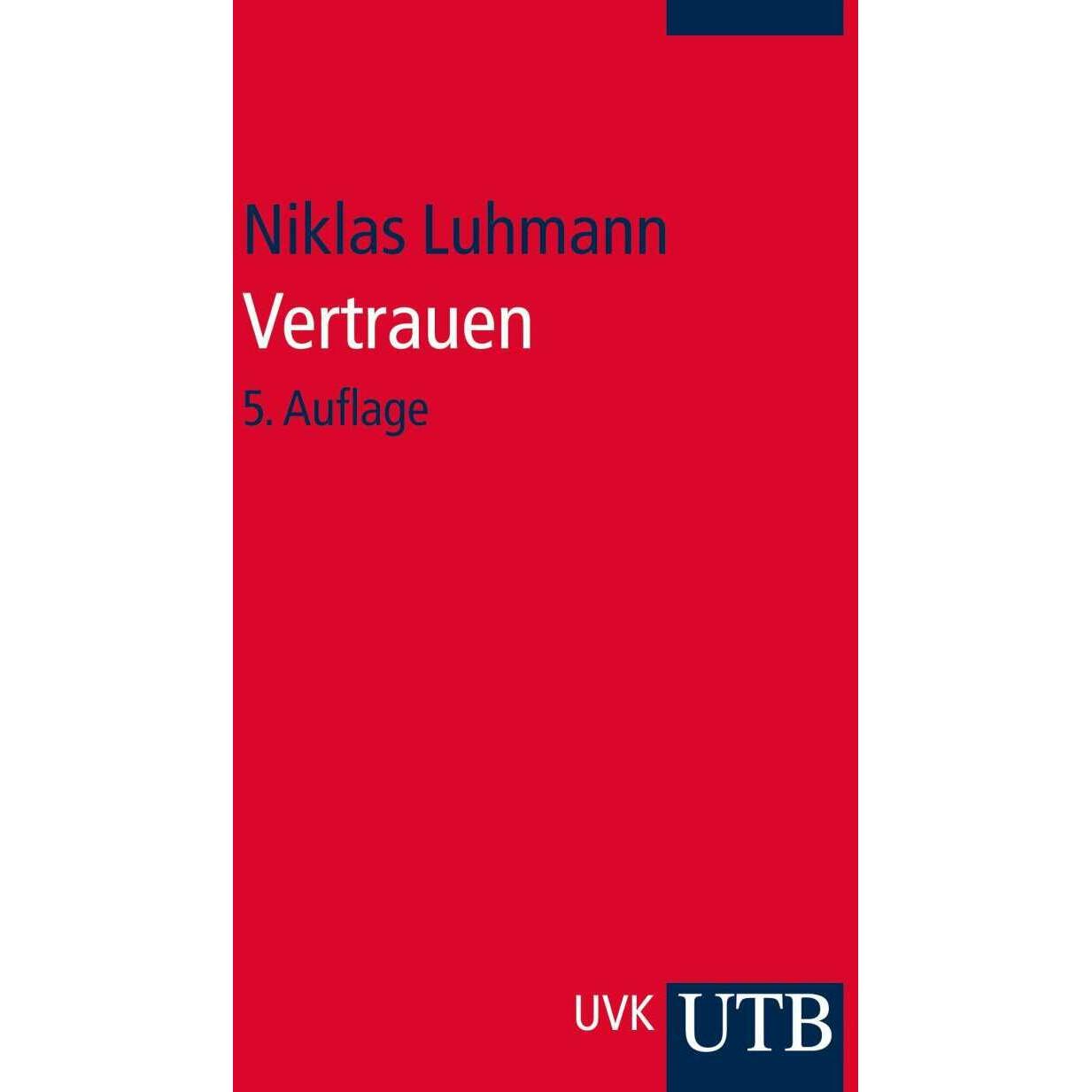 Vertrauen, Fachbücher von Niklas Luhmann