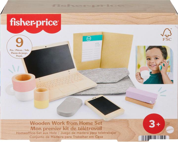 Image du produit Mattel Fisher-Price – Coffret Télétravail en Bois (Français, 3 - 5 Années)