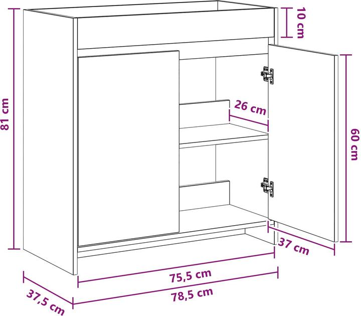 Produktbild vidaXL Badezimmerschrank
