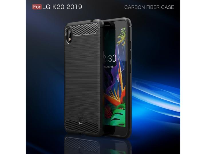 Actual product image Screenguard LG K20 Cover Carbon Brushed Soft TPU (K20)