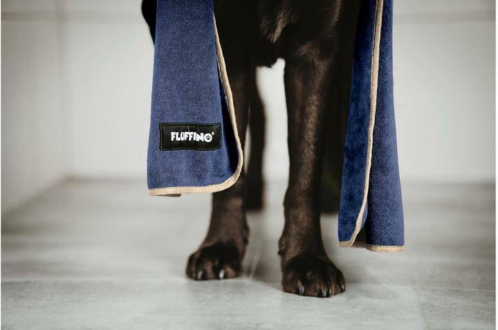 Image du produit Fluffino Set de serviettes pour chiens, Beige / Bleu, L (Chien)