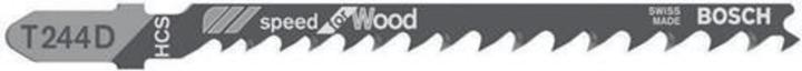 Bosch Professional Zubehör Lame de scie sauteuse T 244 D Speed for Wood, pack de 100