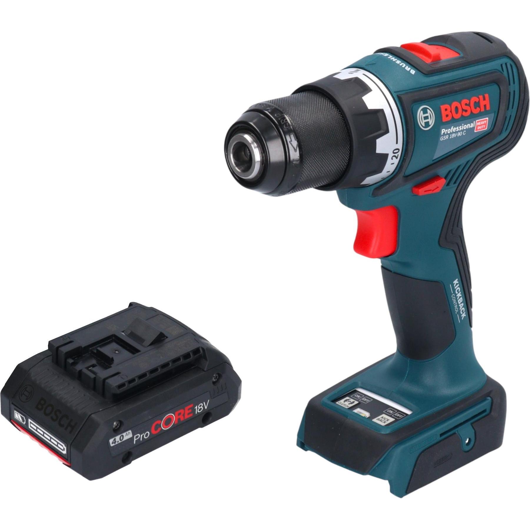 Bosch Professional, Bohrmaschine + Akkuschrauber, Bosch GSR 18V-90 C Professional Akku Bohrschrauber 18 V 64 Nm Brushles...