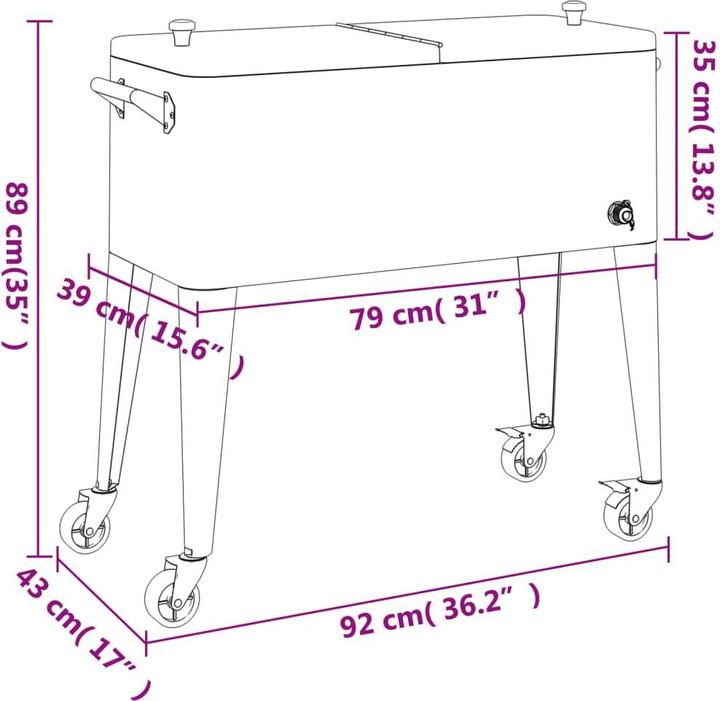 Actual product image vidaXL Kühlwagen (80 l)