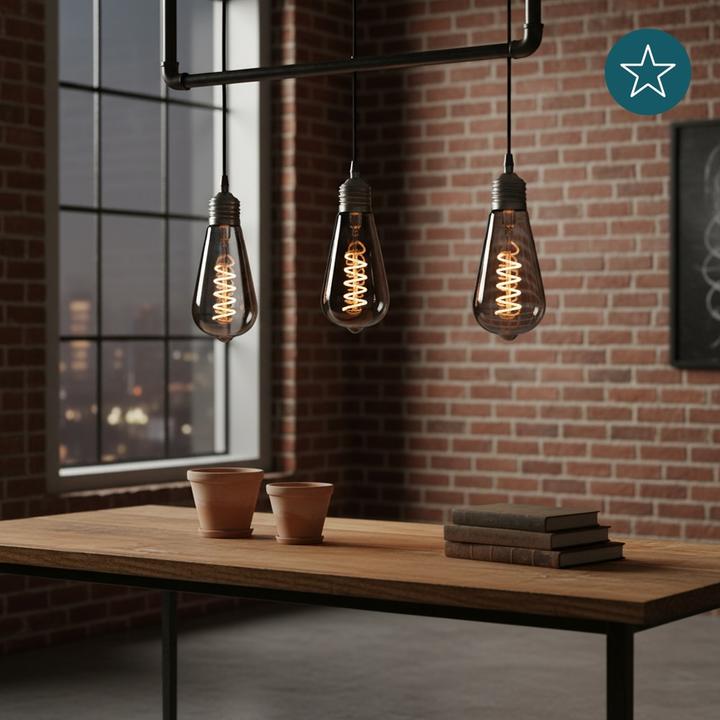 Immagine prodotto Luxula Lampada a filamento LED, SPIRALE, Pera, E27, 4W, 40lm, 1800K, dimmerabile (E27, 40 lm, 1 x)