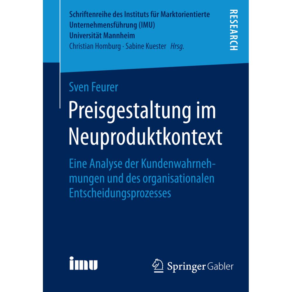 Preisgestaltung im Neuproduktkontext, Fachbücher von Sven Feurer