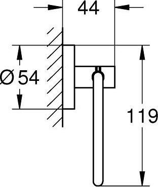 Immagine prodotto Grohe Porta rotolo di carta igienica Start QuickFix, senza coperchio, adesivo, supersteel