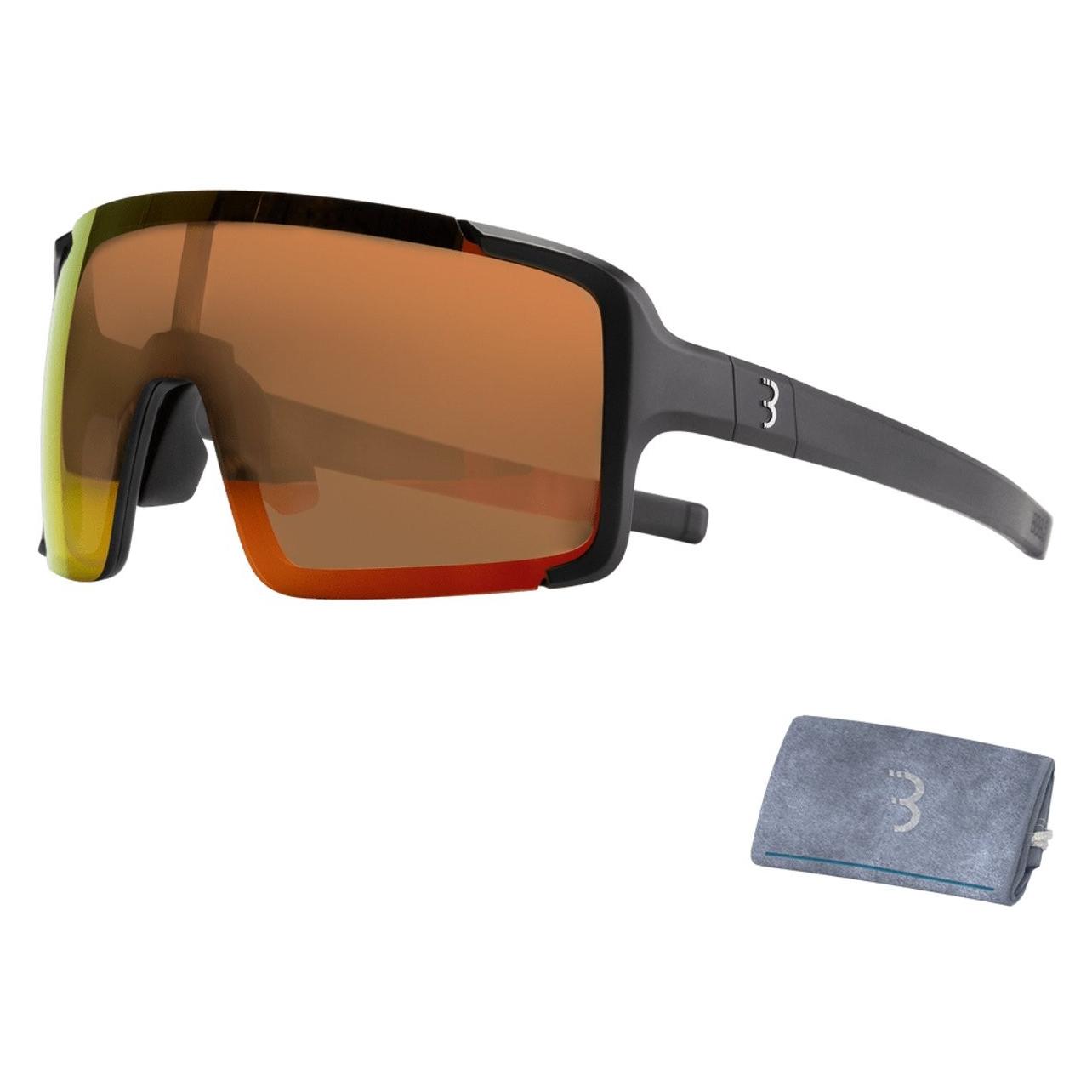 Bbb, Unisex, Sportbrille, Chester Mlc Fahrradbrille (matte White Smoke, Smoke), Weiss, Orange, Schwarz
