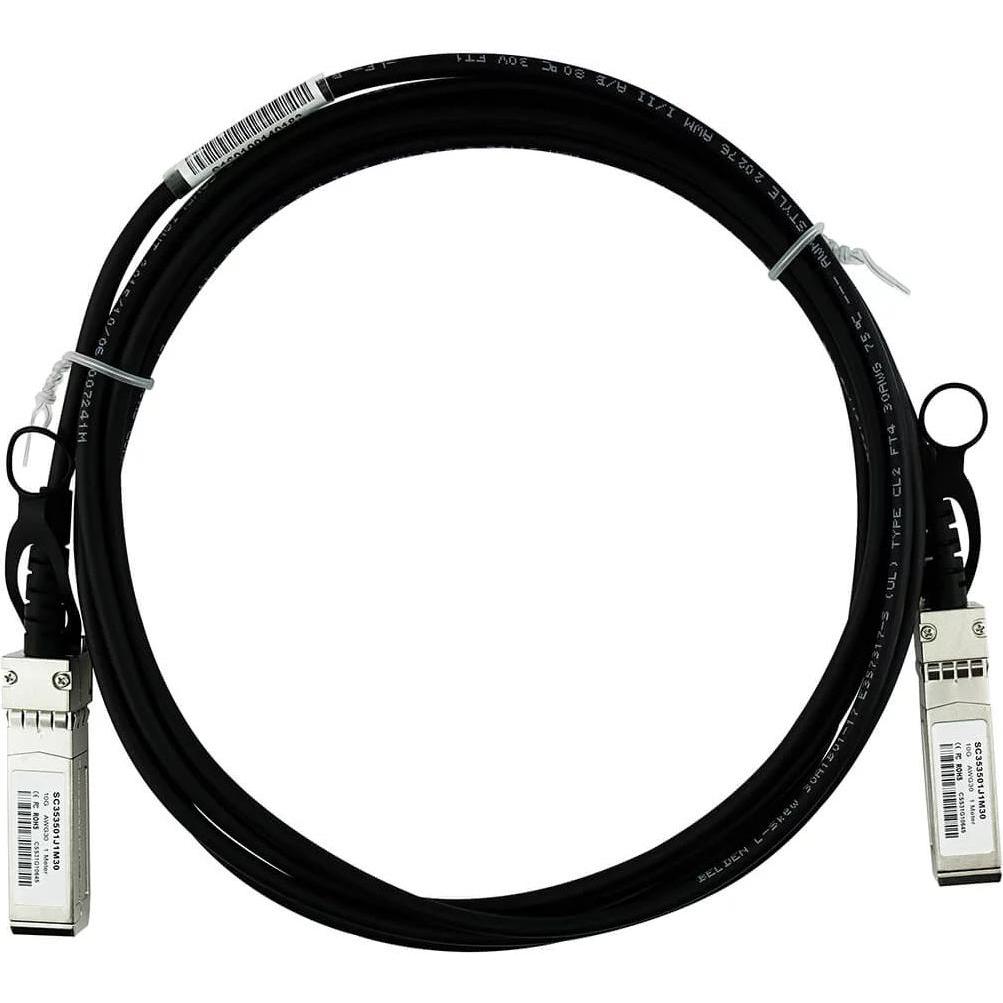 BlueLAN HPE Aruba J9285D kompatibles DAC SFP+ SC353501J7M24, Transceiver, Schwarz, Silber