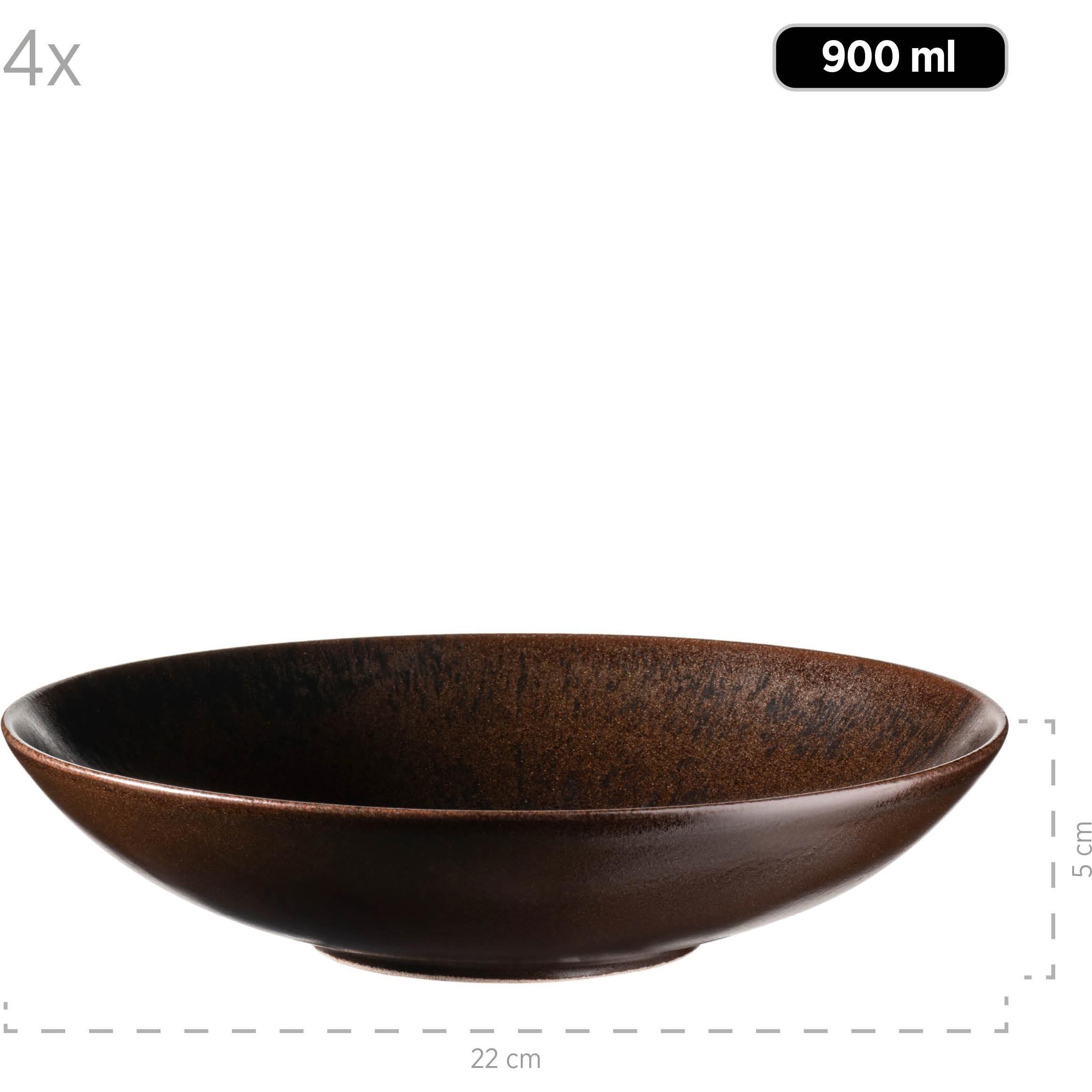 Mäser, Geschirrset, Metallic Bronze (12 Stück)