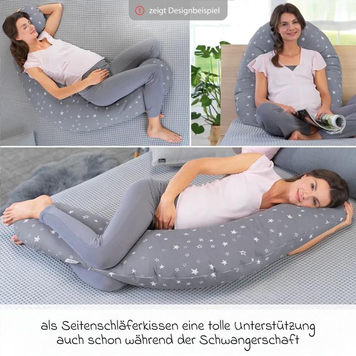 Actual product image Theraline Nursing pillow "The Original" with polyester hollow fibre filling incl. cover 190 cm (190 cm)