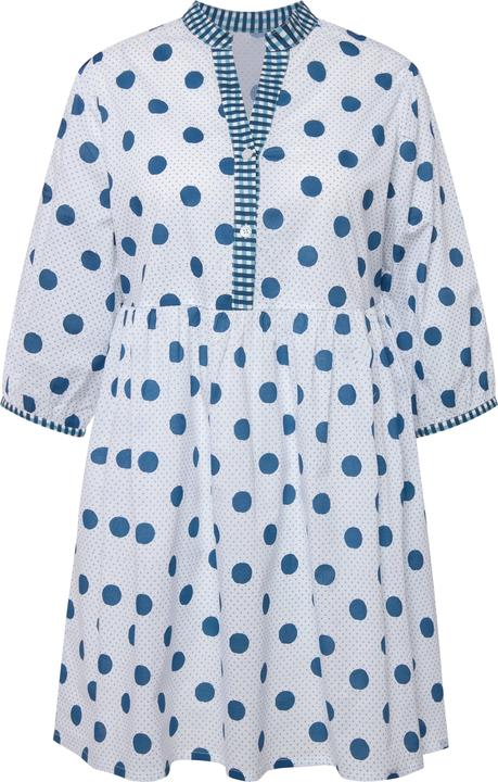 Produktbild Ulla Popken Longtunika, Punkte, A-Linie, V-Ausschnitt, 3/4-Arm (46, 48)