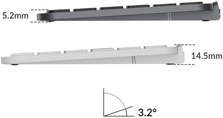 Actual product image Keychron B1 Pro Ultra-Slim Wireless Keyboard - Space Gray B1P-K1 (US, Wireless)