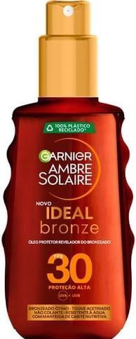 Actual product image Garnier Ambre Solaire Ideal Bronze Protective Oil Spf30 150ml (Sun spray, SPF 30, 150 ml)