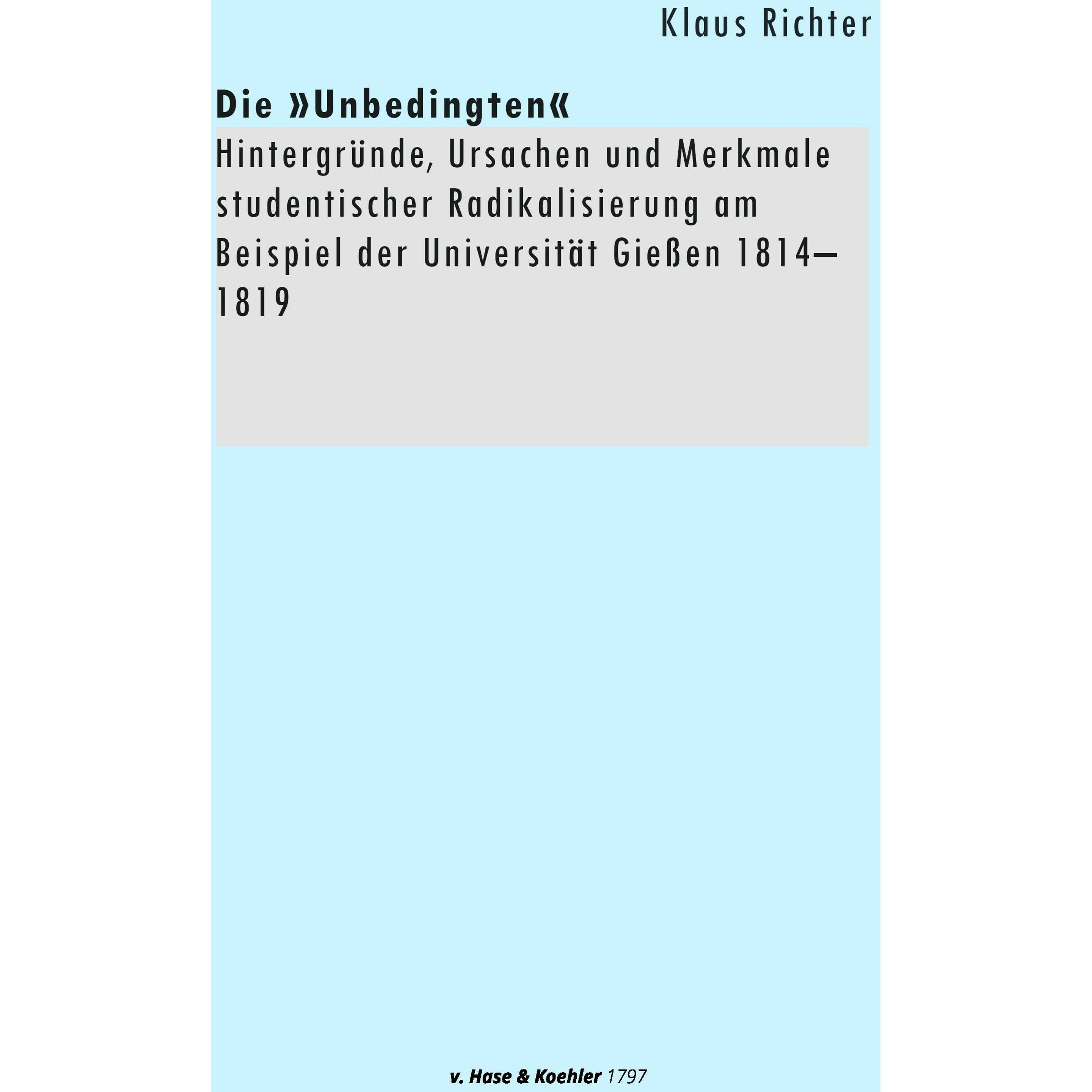 Richter:Die »Unbedingten«, Fachbücher