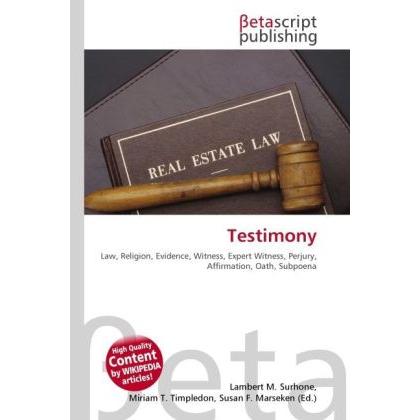 Testimony, Fachbücher