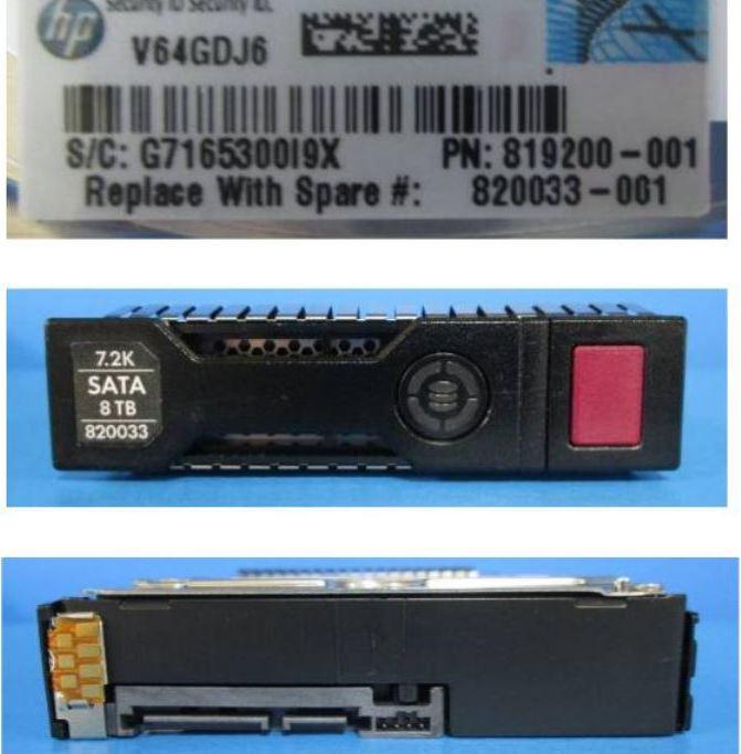Actual product image HPE DRV HD 8TB 6G 7.2K 3.5 SATA (8 TB, 3.5")