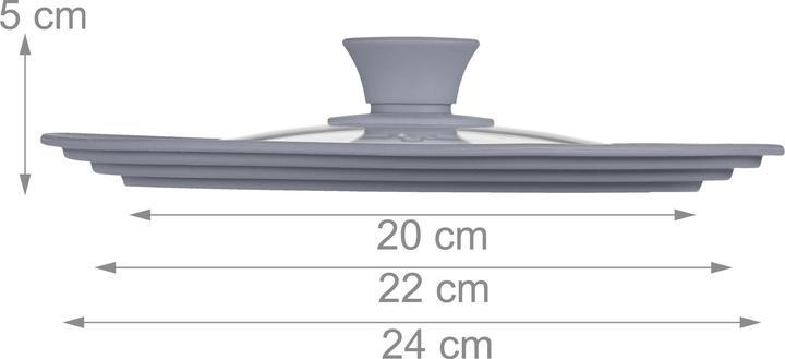 Productafbeelding Relaxdays Potdeksel (24 cm, Glas)