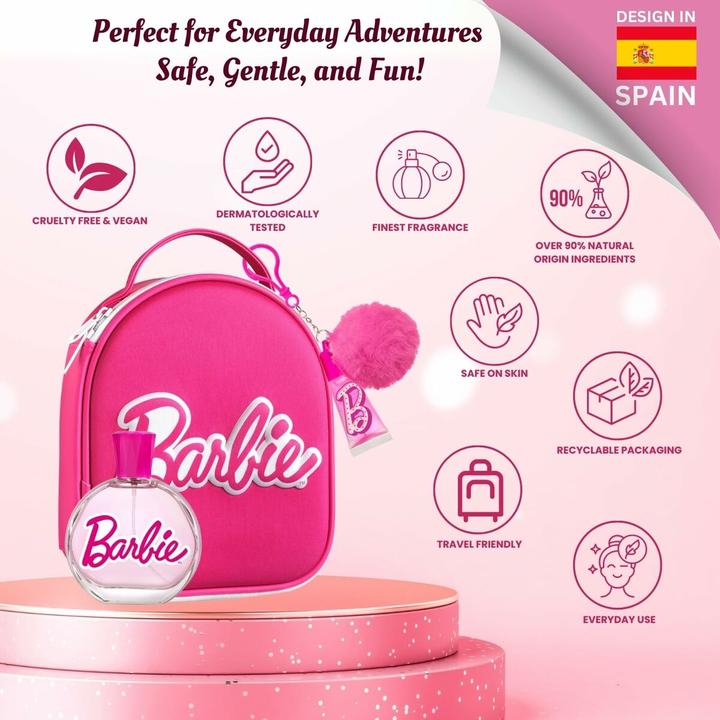 Produktbild Disney Barbie Set Eau de Toilette 100ml + Zip Case + Lipgloss (Parfum Set)
