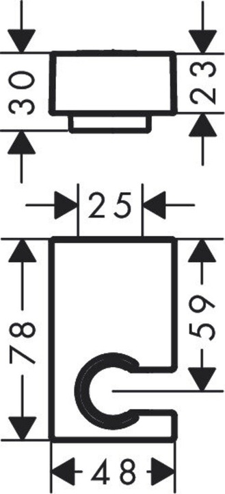 Immagine prodotto hansgrohe Supporto doccia Porter E per doccette (bianco opaco)