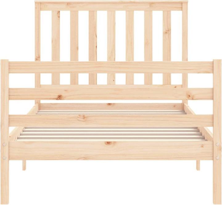 Image du produit VidaXL Massivholzbett mit Kopfteil 100x200 cm (100 x 200 cm)