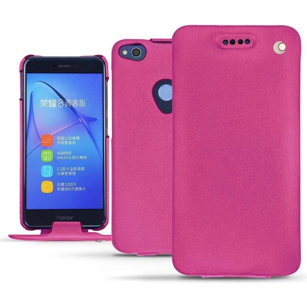 Noreve Lederschutzhülle vertikal (Huawei P8 Lite (2017)), Smartphone Hülle, Rosa
