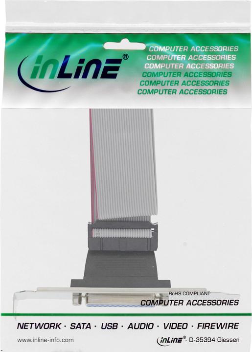 Actual product image InLine Parallel slot bracket (0.25 m, Parallel (printer))