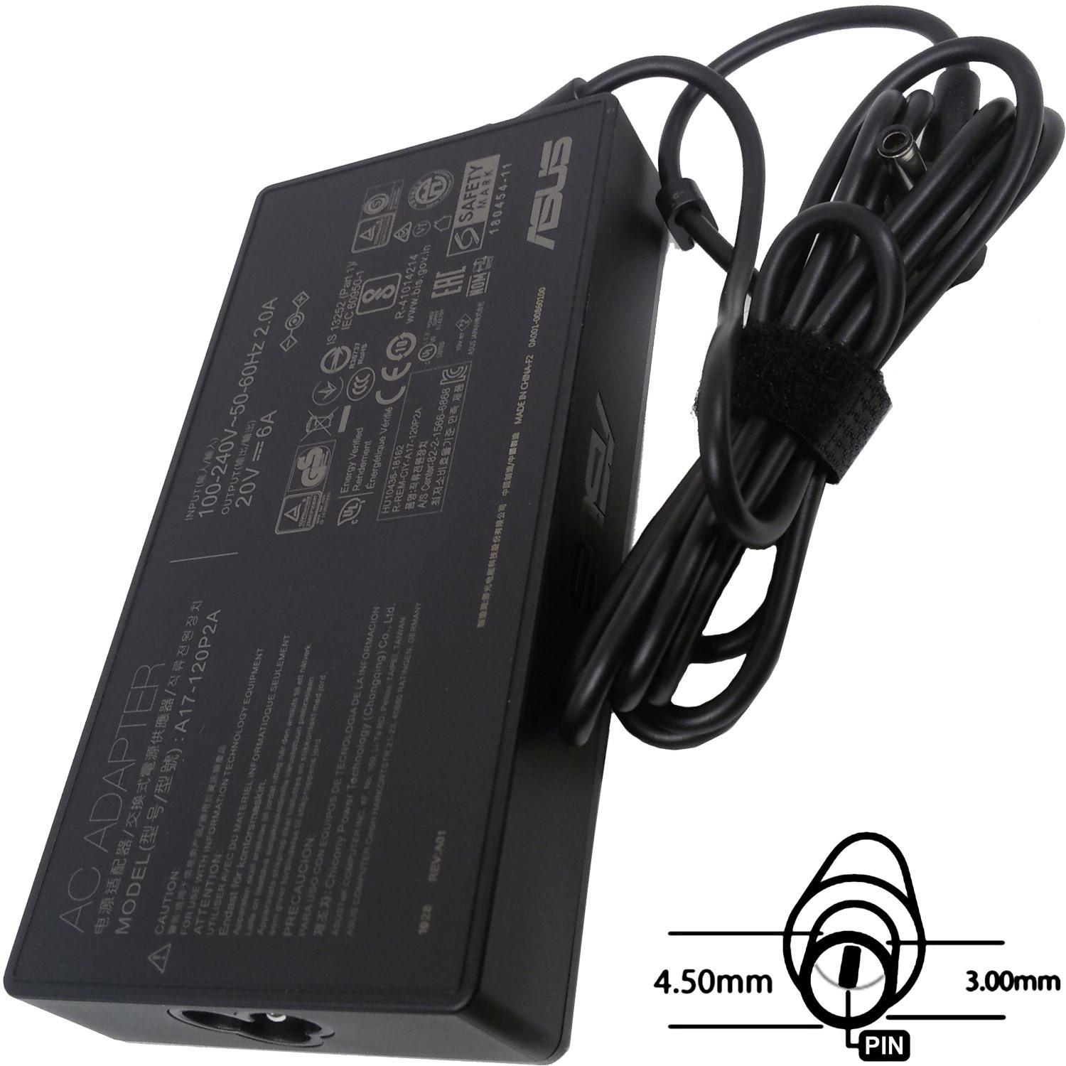 ASUS orig. adapter 3P(4.5PHI) (120 W), Notebook Netzteil, Schwarz