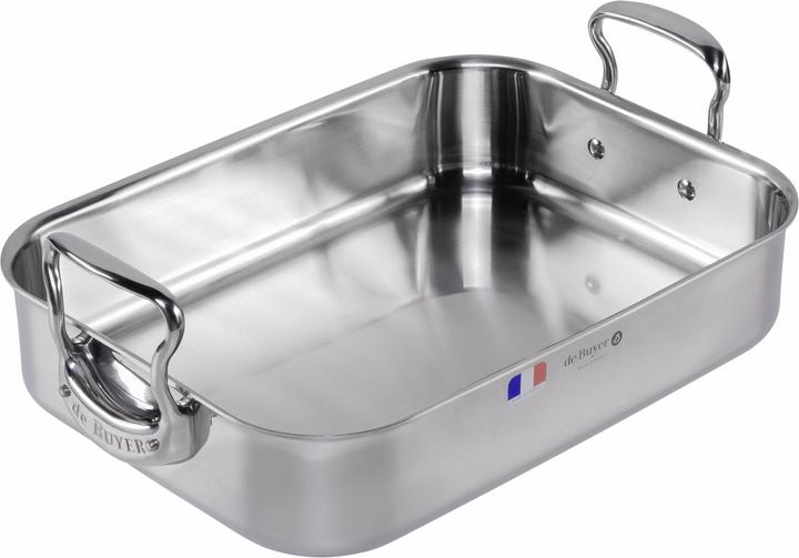 Produktbild de Buyer Affinity Bratplatte Edelstahl 35X25 cm (35 cm, Bräter + Schmortopf, Aluminium, Edelstahl)