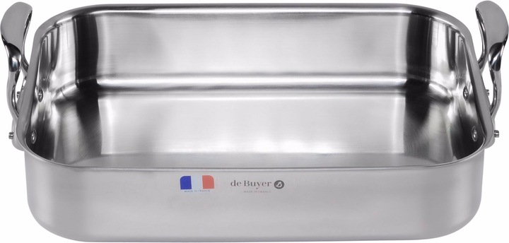 Image du produit de Buyer Plaque à frire Affinity en acier inoxydable 35X25 cm (35 cm, Cocotte + faitout, Aluminium, Acier inoxydable)