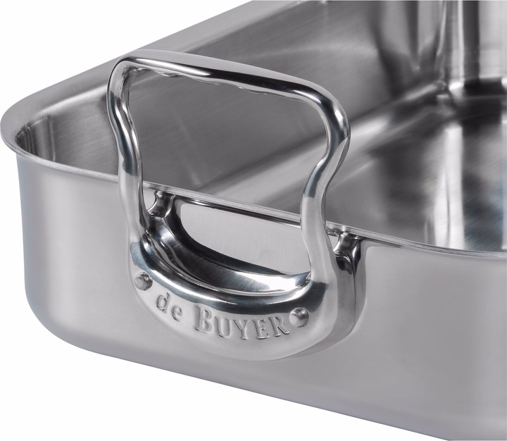 Image du produit de Buyer Plaque à frire Affinity en acier inoxydable 35X25 cm (35 cm, Cocotte + faitout, Aluminium, Acier inoxydable)