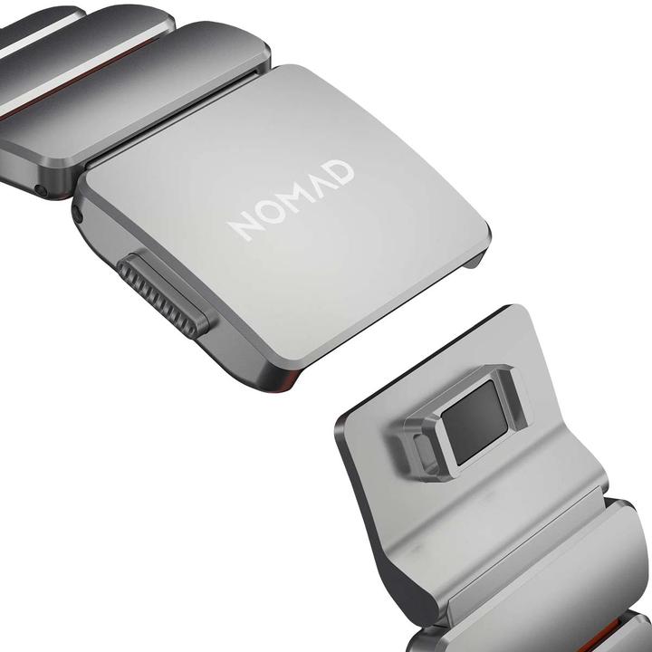 Image du produit Nomad Spartan Band Natural Titanium Ultra Orange 49mm (24 mm, FKM, Titane, Titane)