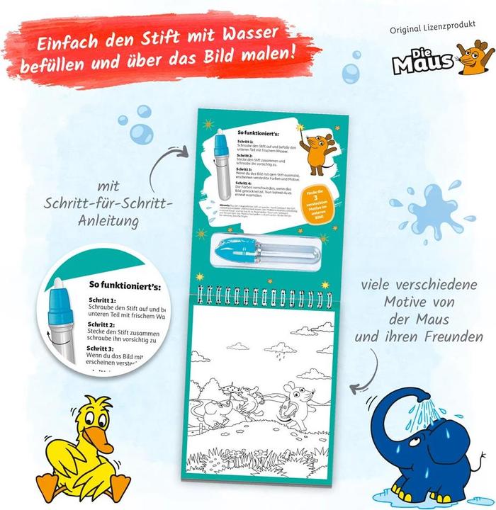 Produktbild Die Maus Zaubermalspass mit Wasserstift