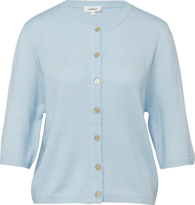 Produktbild s.Oliver Strickjacke Strickjacke aus Alpaka-Mix mit Halbarm (48)