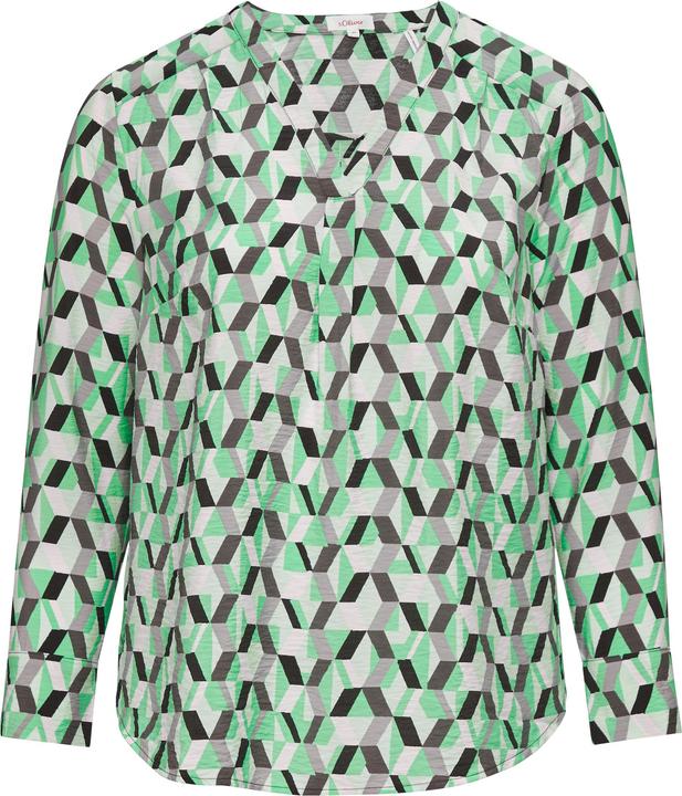 Produktbild s.Oliver Bluse Strukturierte Bluse mit All-over-Print (46)