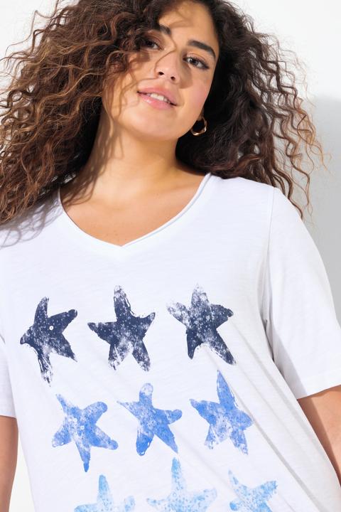Actual product image Ulla Popken Starfish Open Edge Graphic Tee (54)