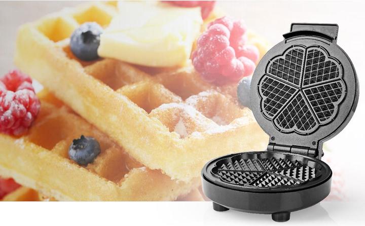 Immagine prodotto Nedis Macchina per waffle | 5 waffle a forma di cuore | 19 cm | 1000 W | Controllo automatico della