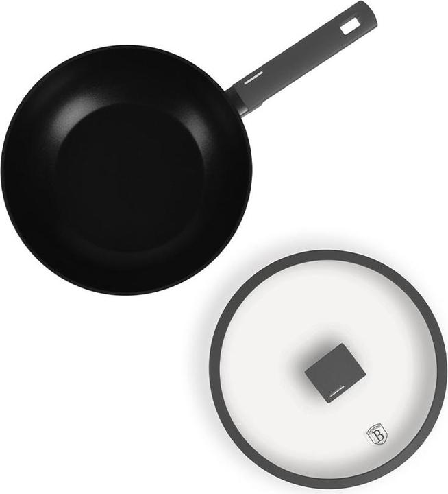 Image du produit BerlingerHaus Haus Wok Bratpfanne Ø 28 cm mit Deckel Anthracite Collection (28 cm, Poêle à frire, Aluminium)
