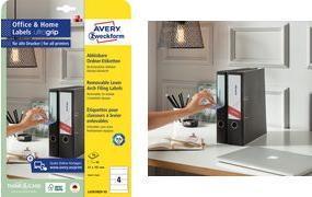 Actual product image Avery Folder labels, removable, home office, small pack