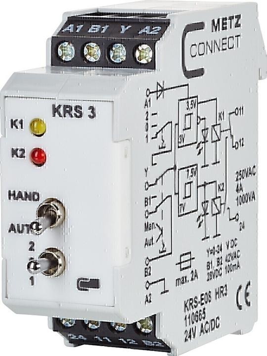 Actual product image Metz Connect KRS-E08 HR3. Product color: White, Operating temperature range: -10