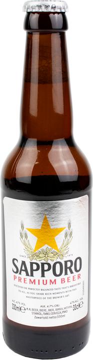 Produktbild Sapporo Bier 4.8 % Vol. Alc. (24 x 33 cl)