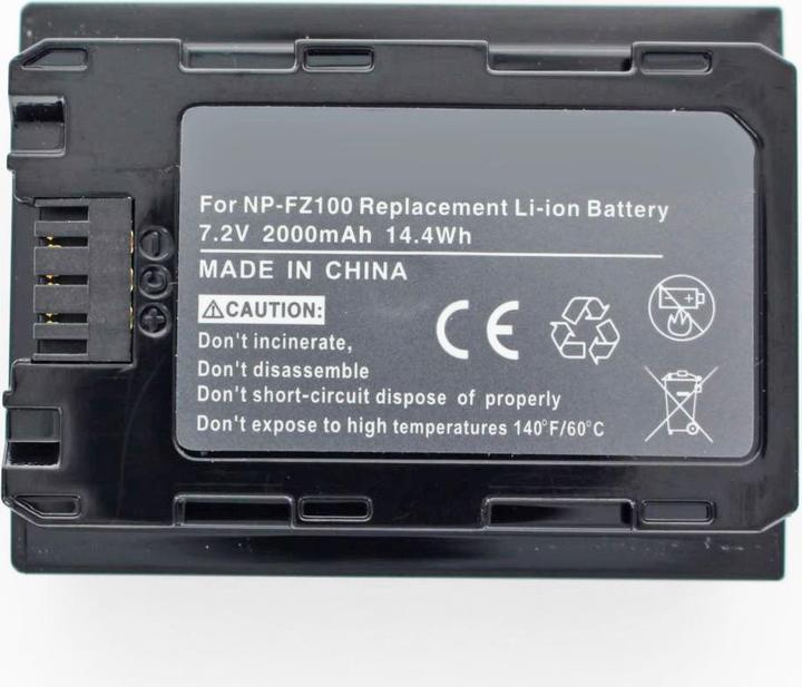 Actual product image AccuCell Battery Sony NP-FZ100, A7 Mark 3, A7R Mark 3 (Rechargeable battery)
