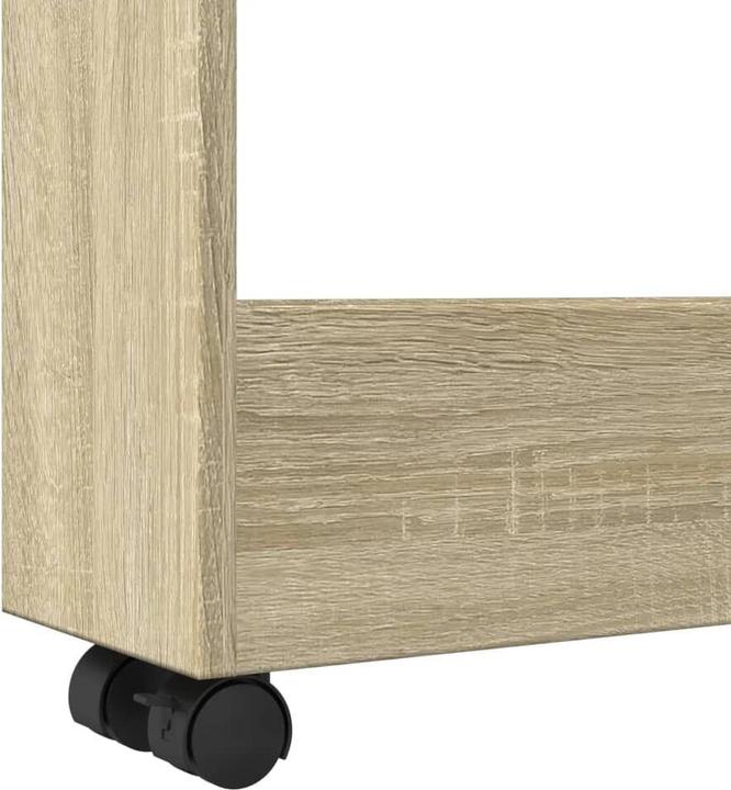 Immagine prodotto vidaXL Carrello portaoggetti Carrello da cucina stretto a 3 ripiani Rovere Sonoma