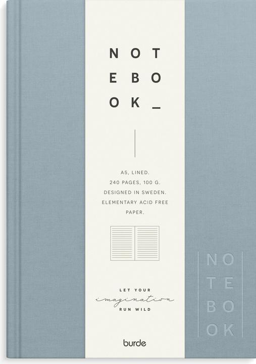 Mayland-Burde Burde notebook textile light blue lined A5 (A5, Lined, Hardcover)