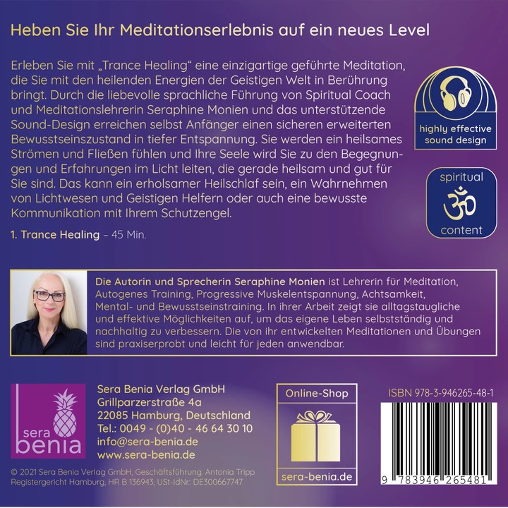 Produktbild Trance Healing | Mit Heilenergie aus der Geistigen Welt die Selbstheilungskräfte aktivieren | g (Deutsch, Seraphine Monien, 2021)