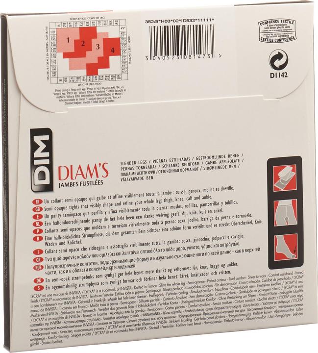 Image du produit DIM Diam's Jambes Fuselées (25 DEN, 42 - 44)