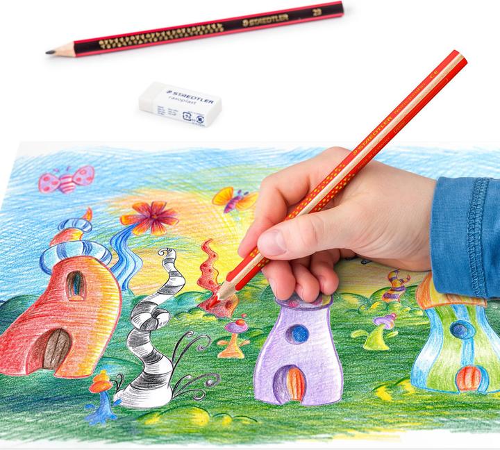Produktbild Staedtler Buntstift Noris Jumbo-Set (Purple, Orange, Brown, Yellow, Blue, Black, Green, Red, Dark Blue, 10 x)