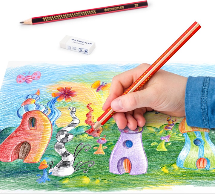 Produktbild Staedtler Buntstift Noris Jumbo-Set (Purple, Orange, Brown, Yellow, Blue, Black, Green, Red, Dark Blue, 10 x)