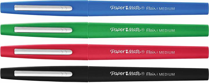 Produktbild Paper Mate Faserschreiber Flair (Grün, Schwarz, Blau, Rot, 4 x)